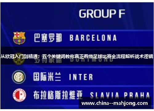 从欧冠入门到精通:五个关键词教你真正看懂足球比赛全流程解析战术逻辑 从欧冠入门到精通:五个关键词教你真正看懂足球比赛全流程解析战术逻辑